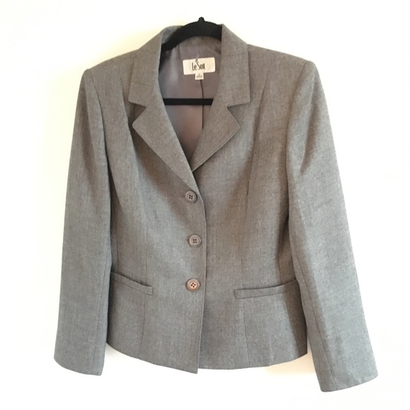 LeSuit Jackets & Blazers - LeSuit Gray Blazer Size 10